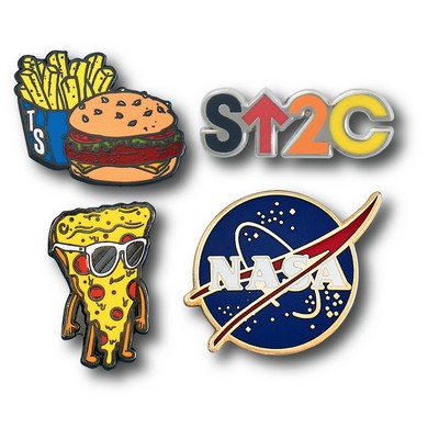 Custom Lapel Pins - 1 1/4" (1.25") Cloisonne Hard Enamel