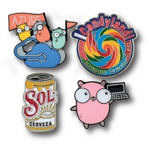 Custom Lapel Pins - 1 1/4" (1.25") Die Struck Iron Soft Enamel