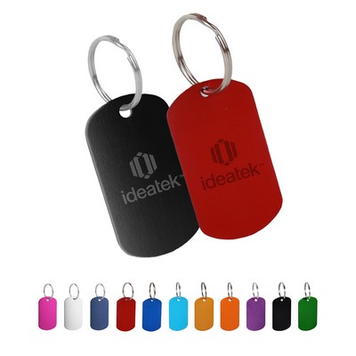 Engraved Metal Dog Tag Keychain