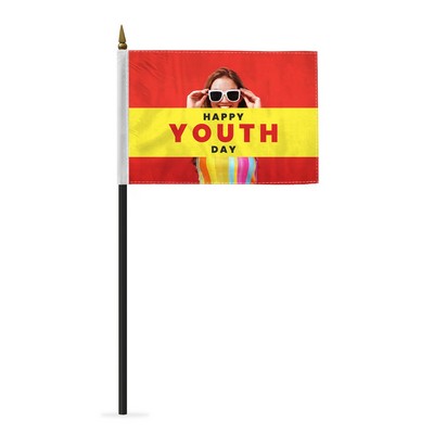 4" x 6" Custom ePoly Stick Flag - Digital Print