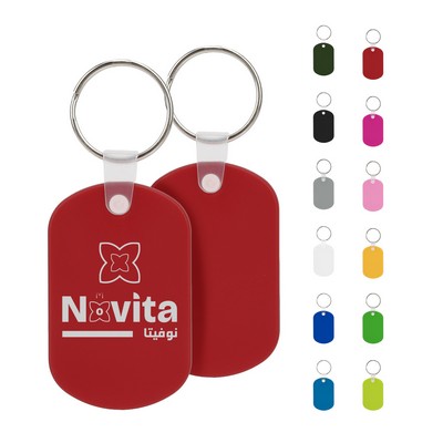 Oval ABS Keychain – Retro Vintage Style Key Tag