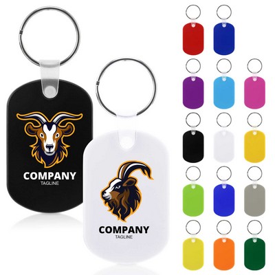 PVC Oval Vinyl Keychain