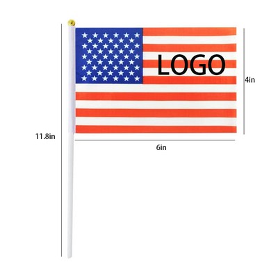 4"x6" Custom Hand Held Waving Flag